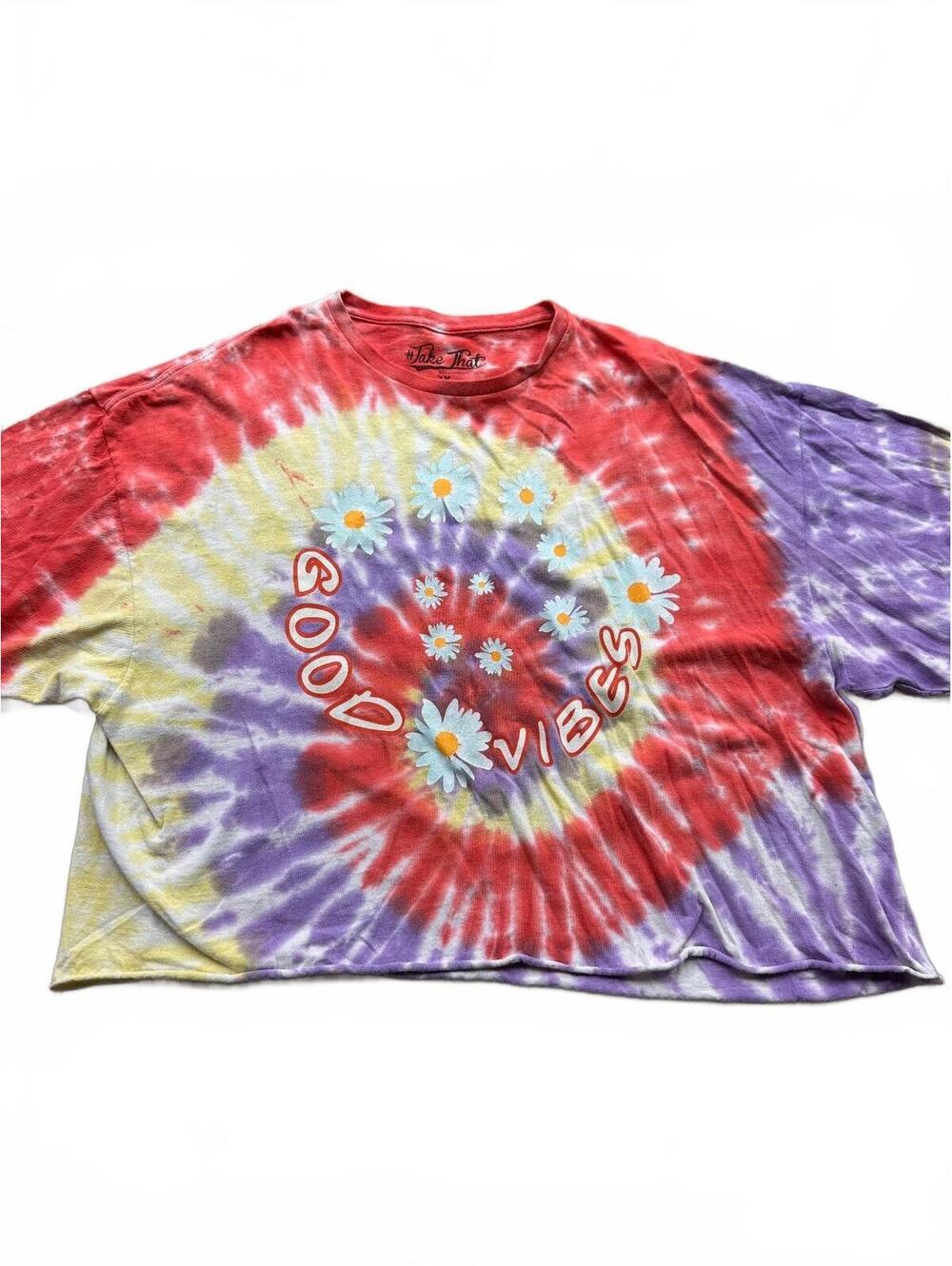 Take That Tie-Dye 'Good Vibes' Graphic T-Shirt 3X